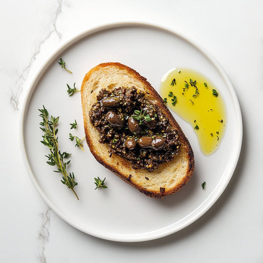 Bruschetta with Black Olive Paté - ITALY ON DEMAND