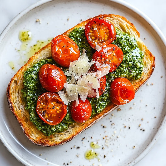 Bruschetta with Pesto and Cherry Tomatoes - ITALY ON DEMAND